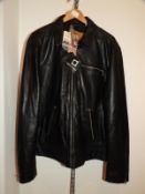 *Schott Gents Leather Jacket (Black) Size: XXL