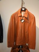 *Schott Gents Leather Jacket (Cognac) Size: XXXL