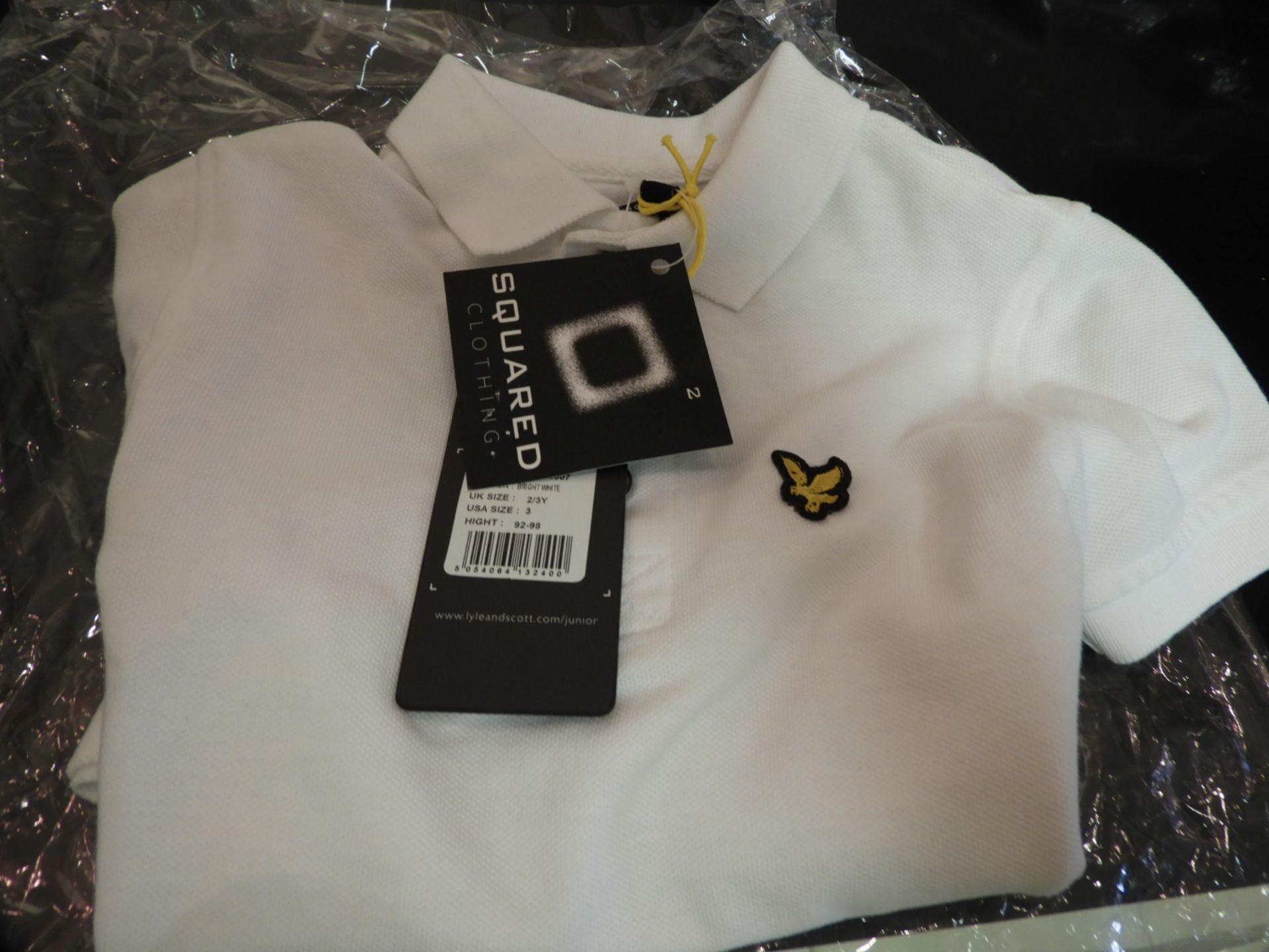 Lyle & Scott Junior Polo Shirt (White) Size: 8-9 Y