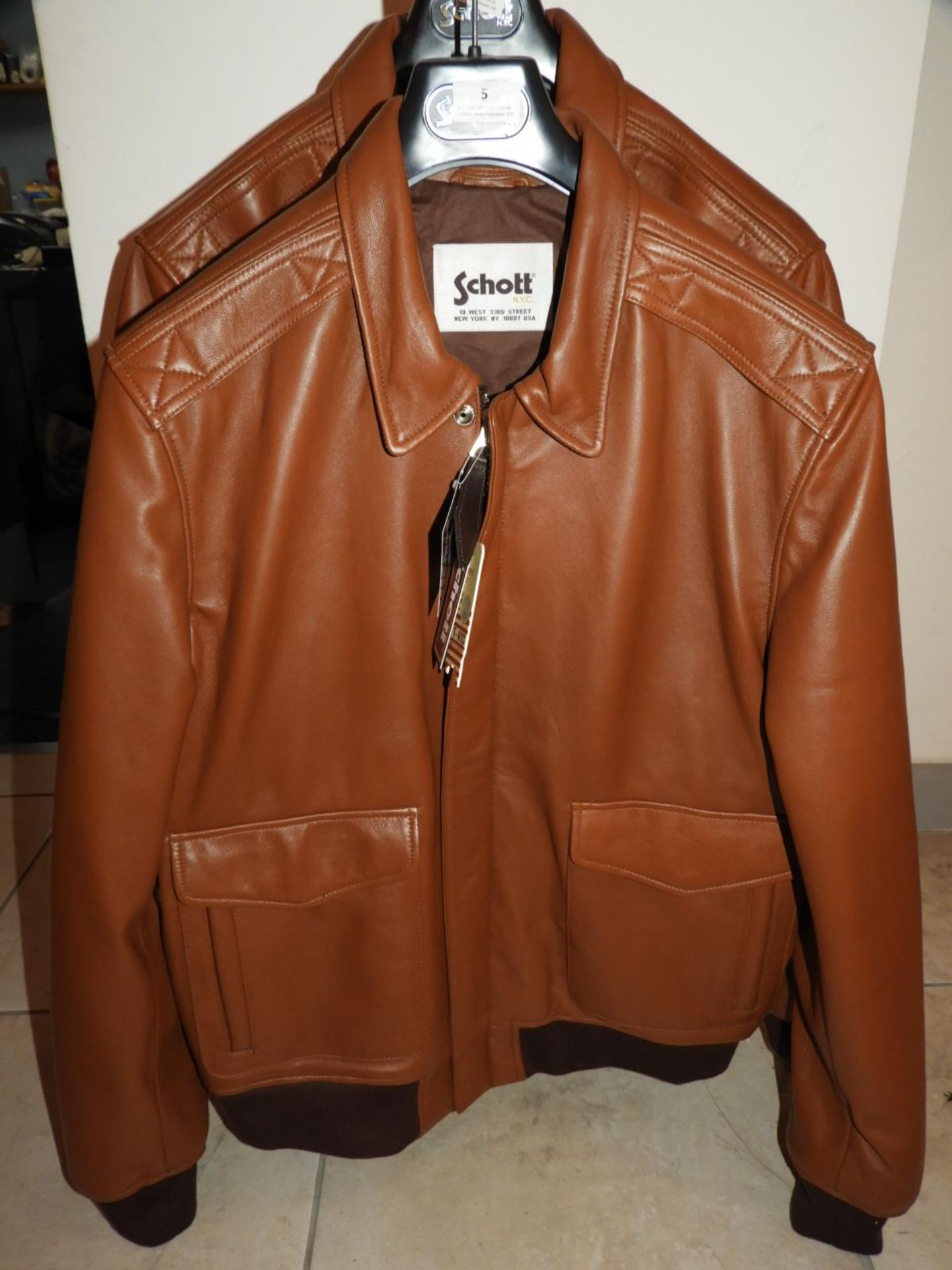 *Schott LC Flymix Jacket (Cognac) Size: XXL