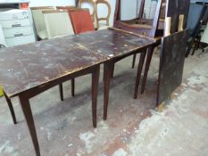Four Square Wooden Tables 68.5x68.5x73cm with Two