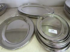 29 Assorted Stainless Steel Serving Platters