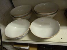 Two Sets of Three Graduated china Bowls