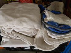 Box of White Aprons and Oven Gloves