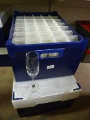 Two Boxes of 35 Large Champagne Flutes