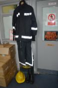 Firemans Outfit; Overalls Helmet & Boots