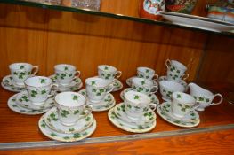 Thirty Nine Pieces of Ivy Leaf China; Cups, Saucer