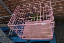 Pink Painted Dog Cage