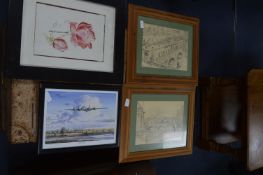 Four Framed Pictures and Prints