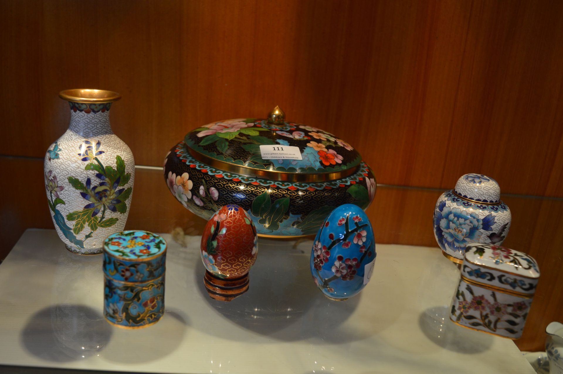 Seven Pieces of Japanese Cloisonne Ware