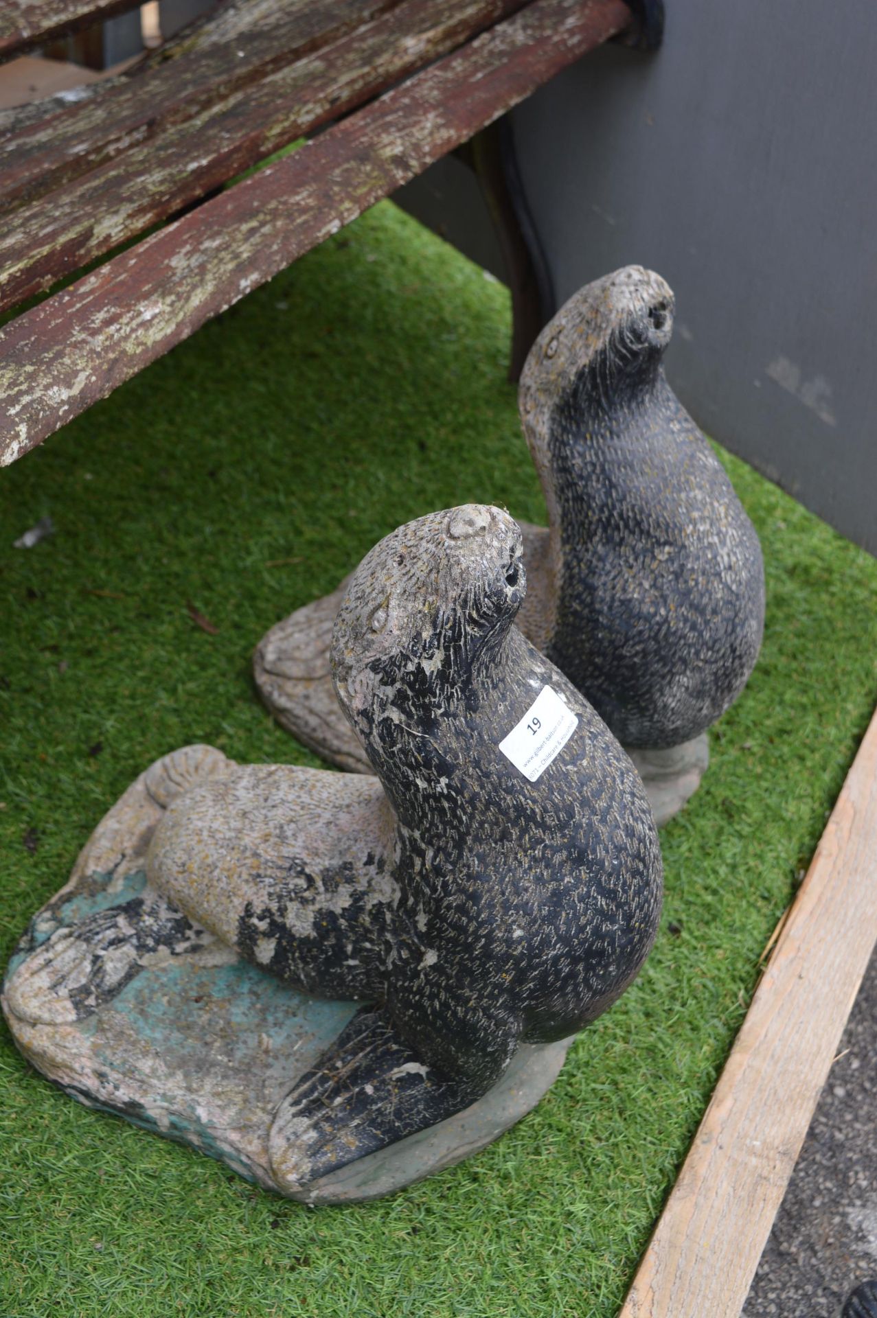 Pair of Seal Garden Water Spouts