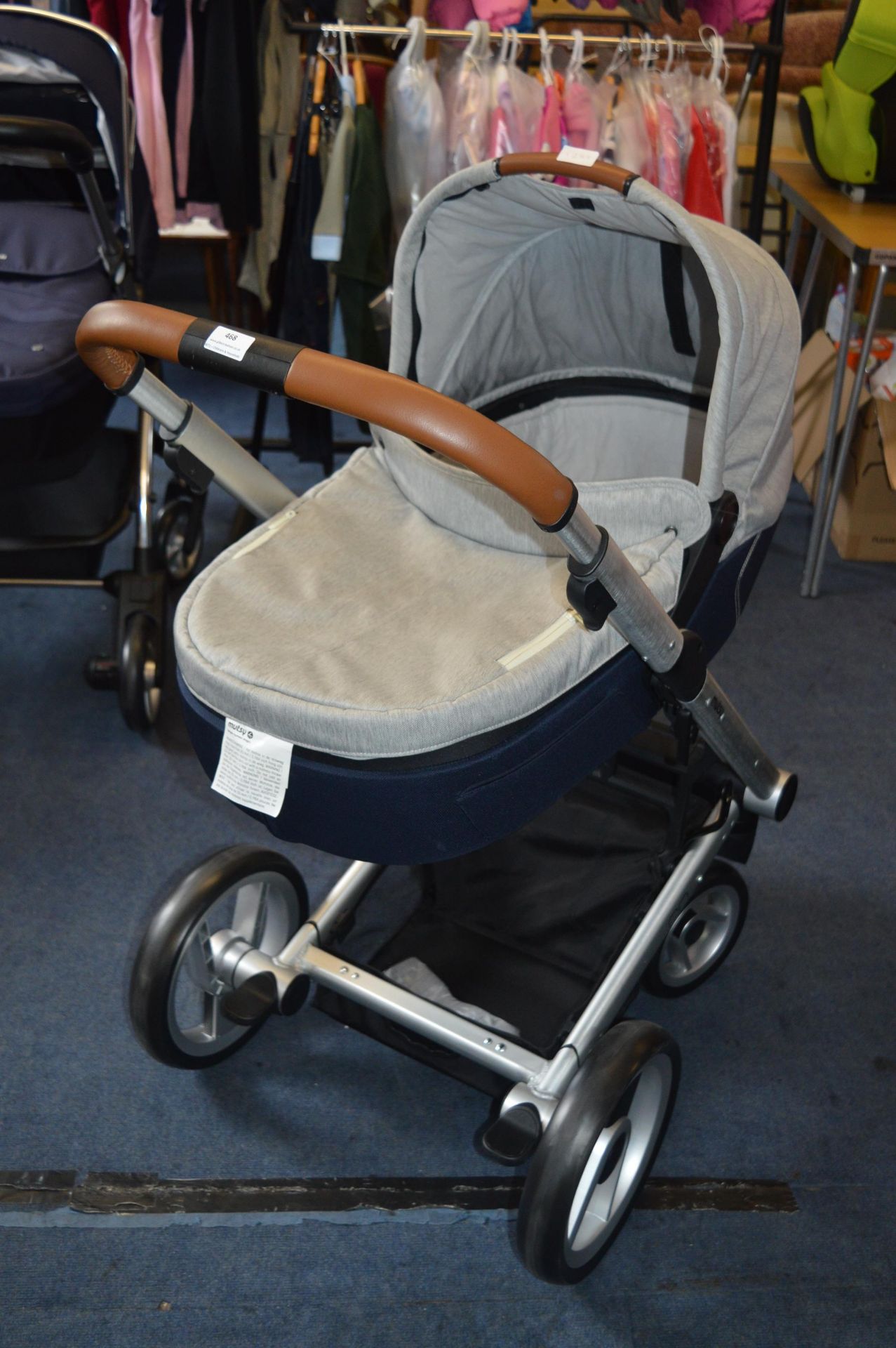 *Mutsy Pram (Navy Blue & Grey)