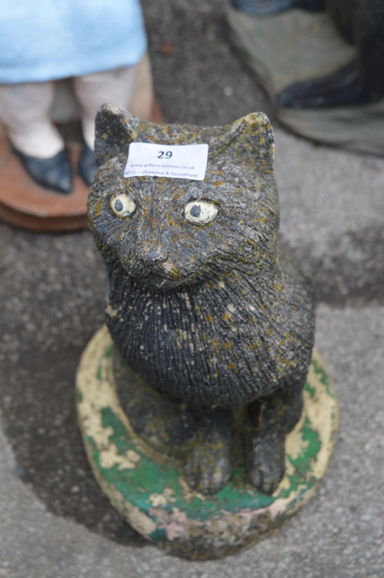 Lucky Black Cat Garden Ornament