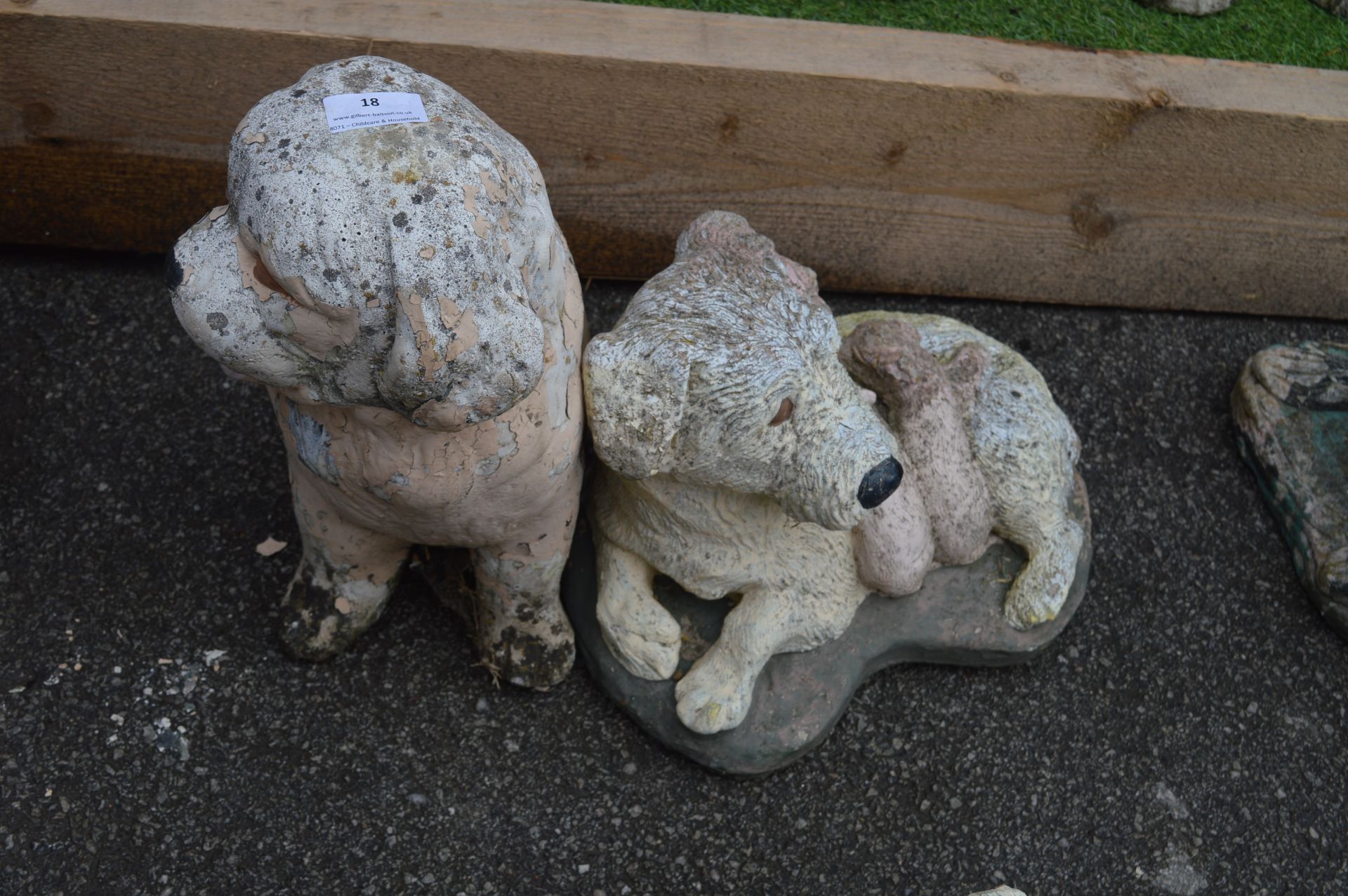 Pair of Garden Dog Ornaments