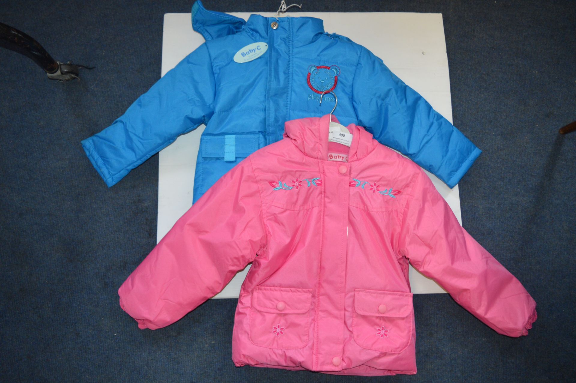 *Two Baby Sea Winter Jackets (1x Blue, 1x Pink) Si