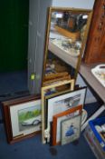 Quantity of Framed Pictures and Mirror