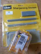*Rolson Sharpening Stone Set and a Box of Drill Bi