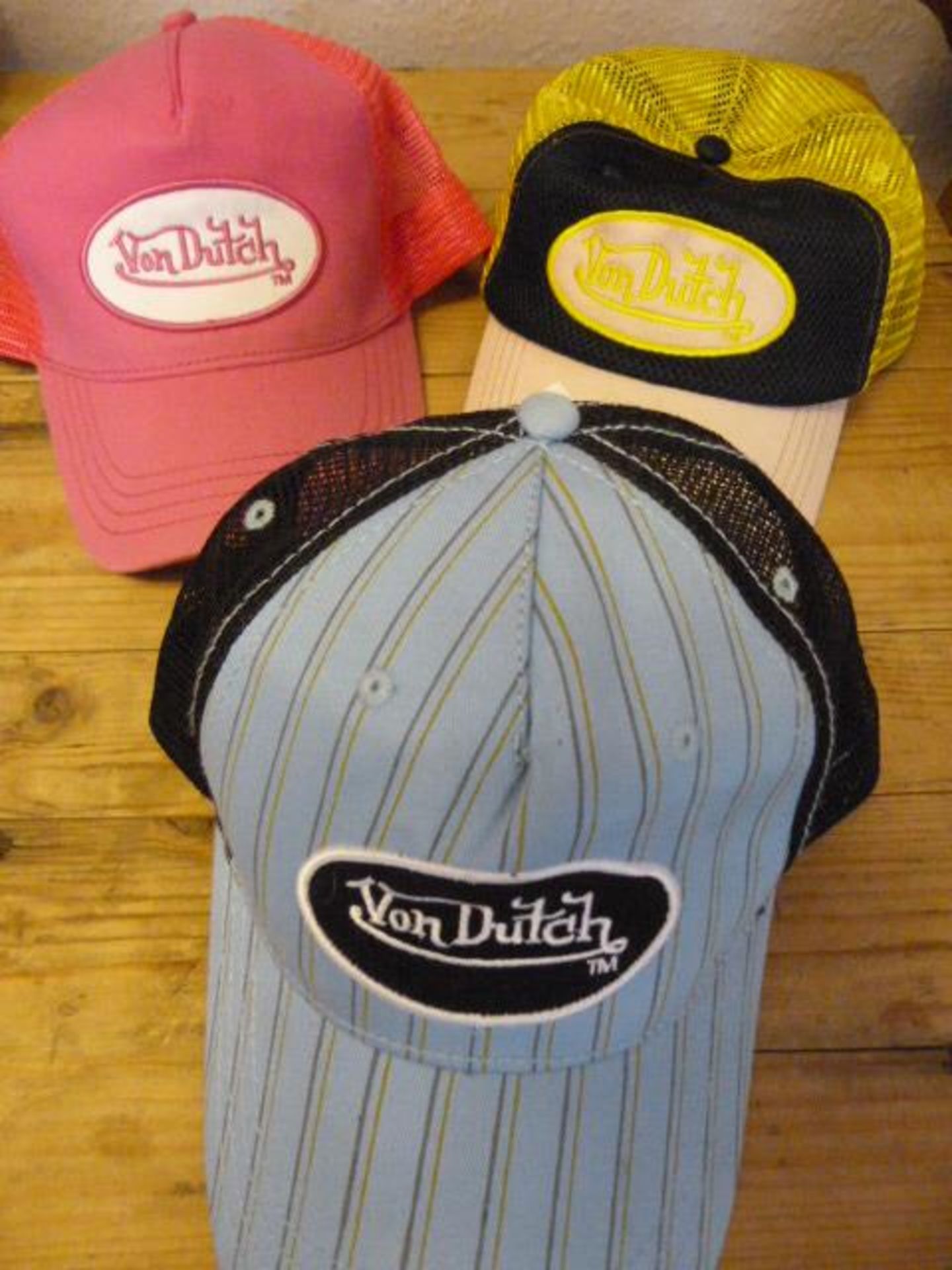 Three Von Dutch Baseball Caps