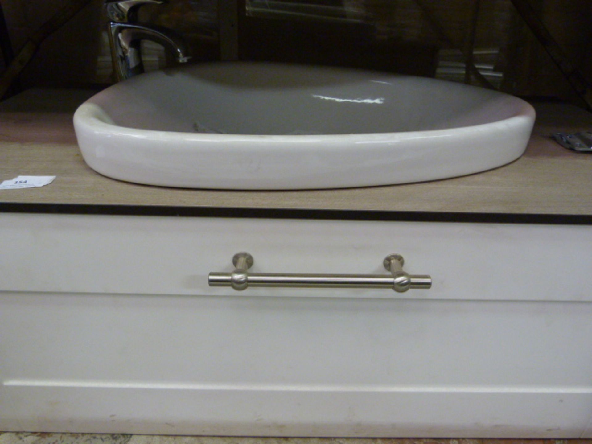 *Contemporary Sink Unit with Drawer and Chrome Tap