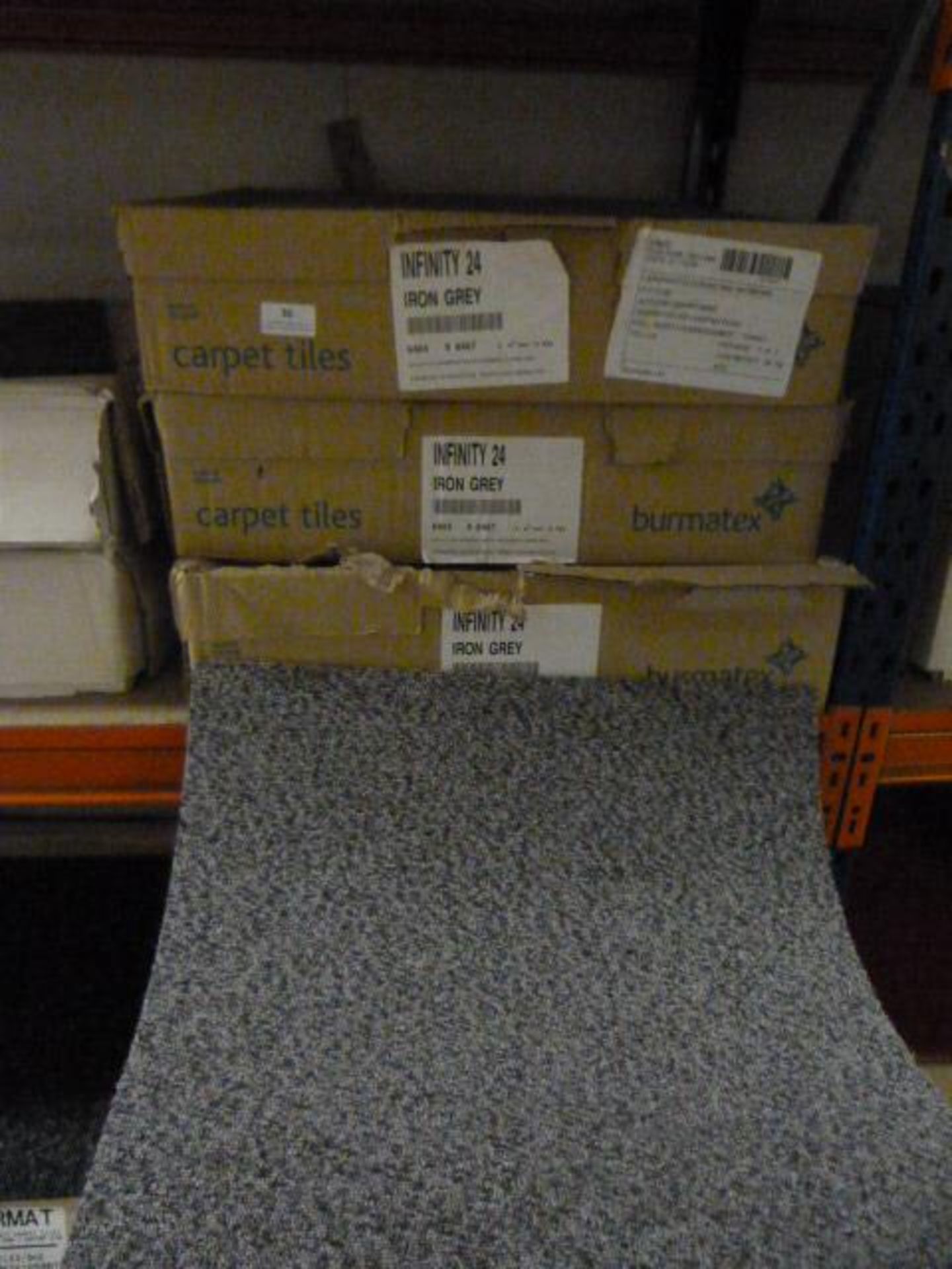 Three Boxes (5x5m Each) of Iron Grey Carpet Tiles