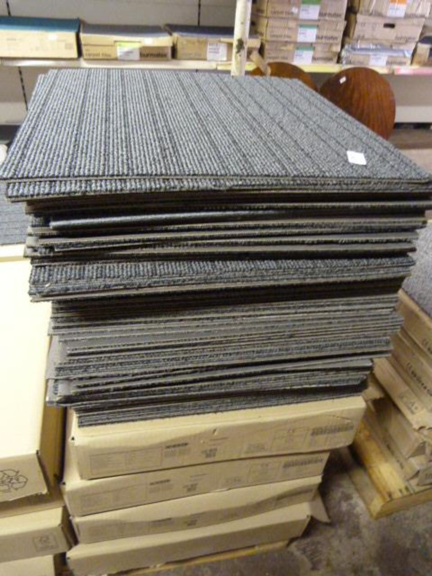 Four Boxes (5x5m Each) of Carpet Tiles, Plus ~77 L