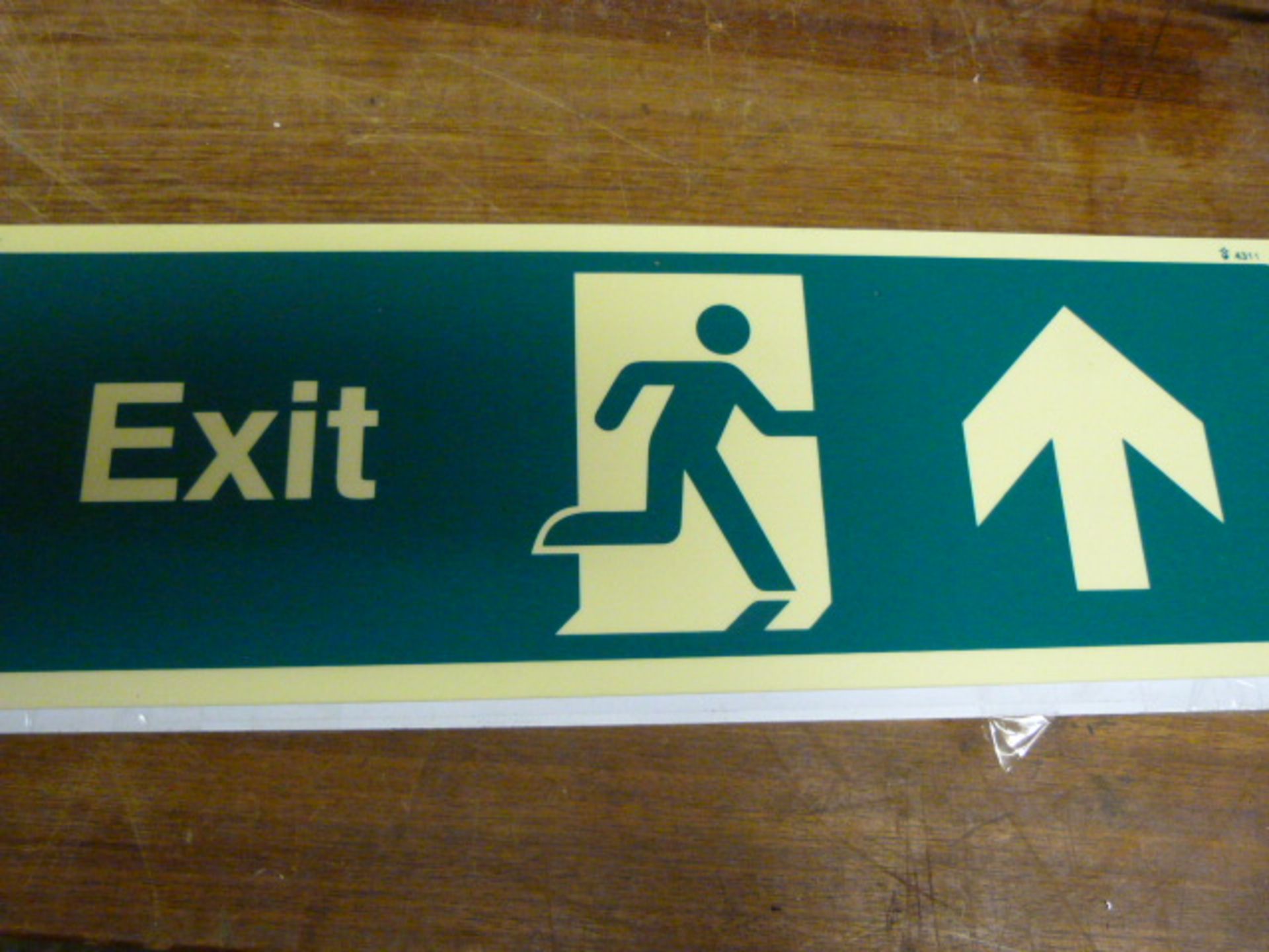 *Fifteen Right Arrow Up Fire Exit Signs