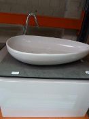 *Contemporary Sink Unit with Drawer and Chrome Tap