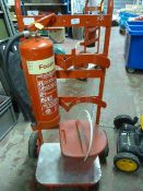 *Fire Extinguisher Trolley with Sand Bucket and 6L