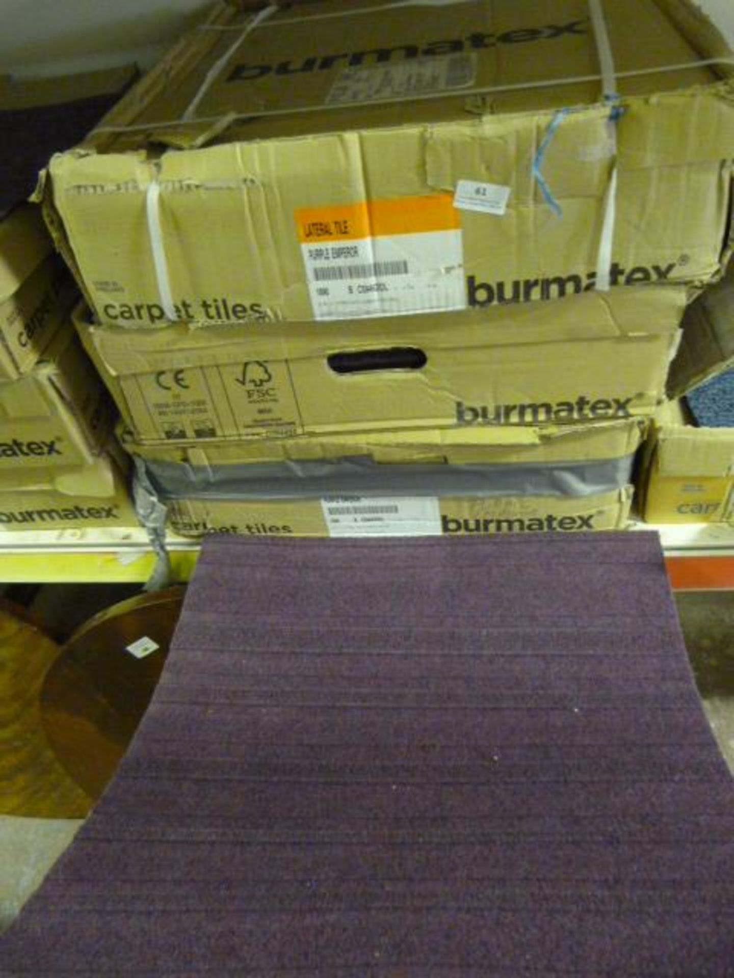 Three Boxes (5x5m Each) of Purple Emperor Carpet T