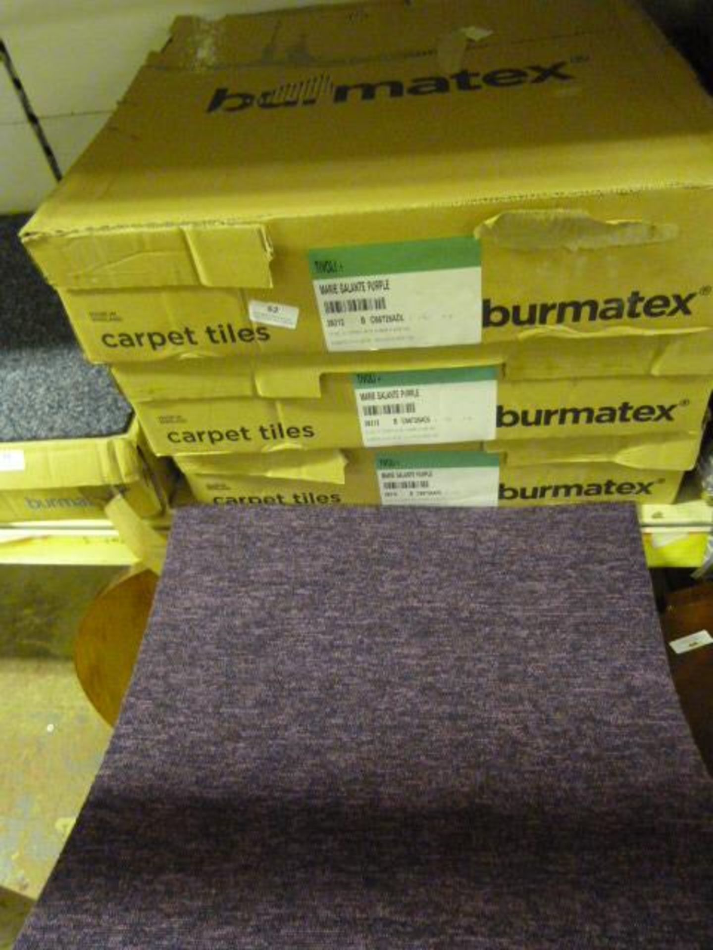 Three Boxes (5x5m) of Marie Galante Purple Carpet