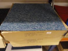 Two Boxes (5x5m Each) of Blue Carpet Tiles
