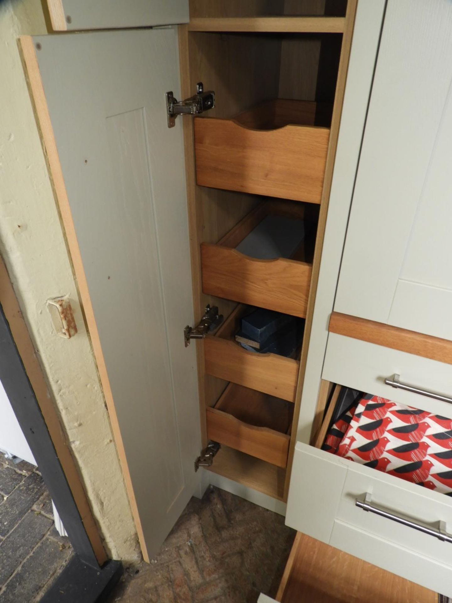 *Larder Storage Unit with Cupboards & Drawers, and Brushed Stainless Steel Handles - Image 4 of 4