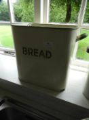 *Cream & Green Enamel Bread Bin