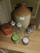*Earthenware Stone Jar, Oil Containers, etc.