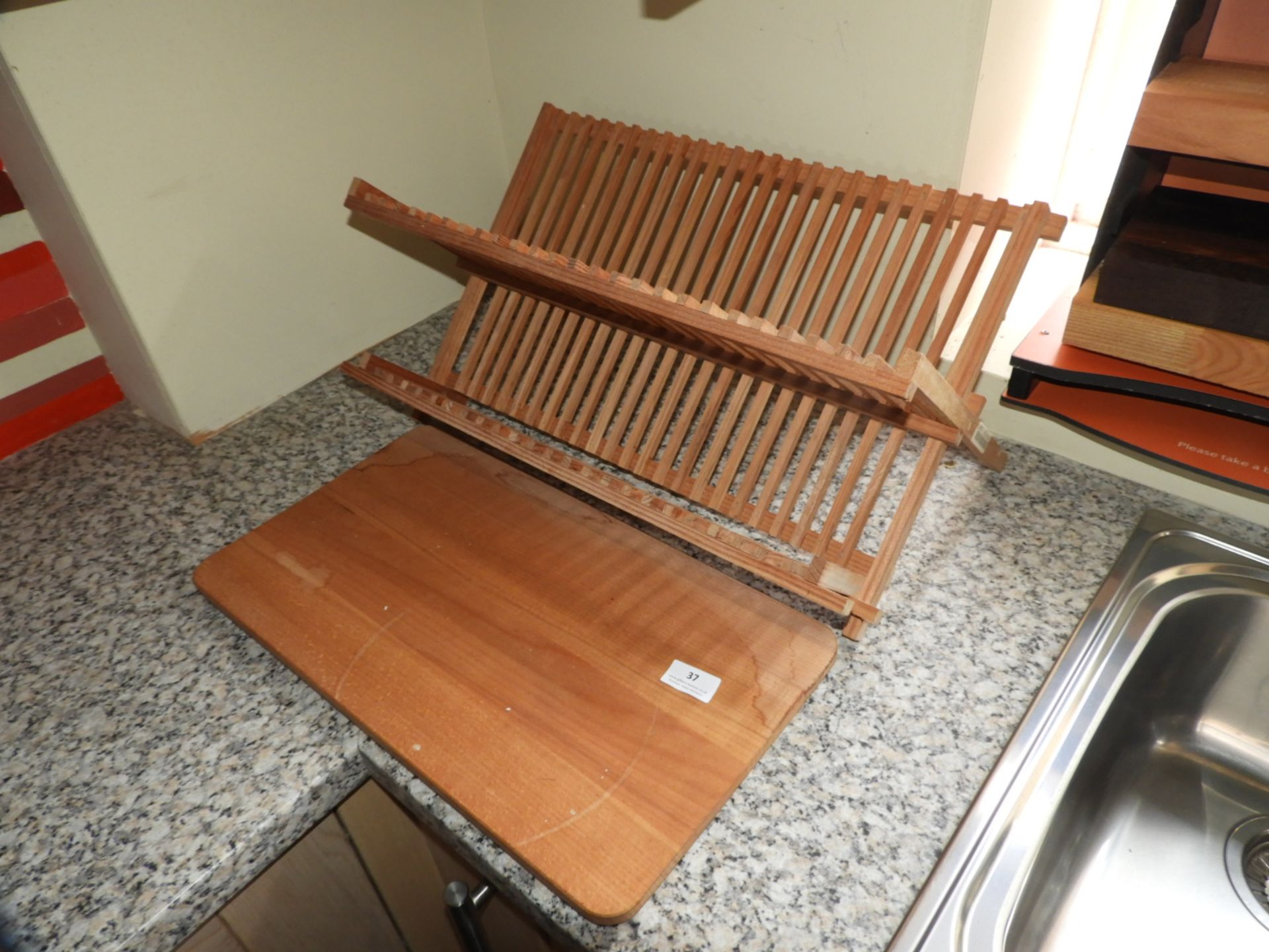 *Hardwood Chopping Board and a Plate Draining Rack