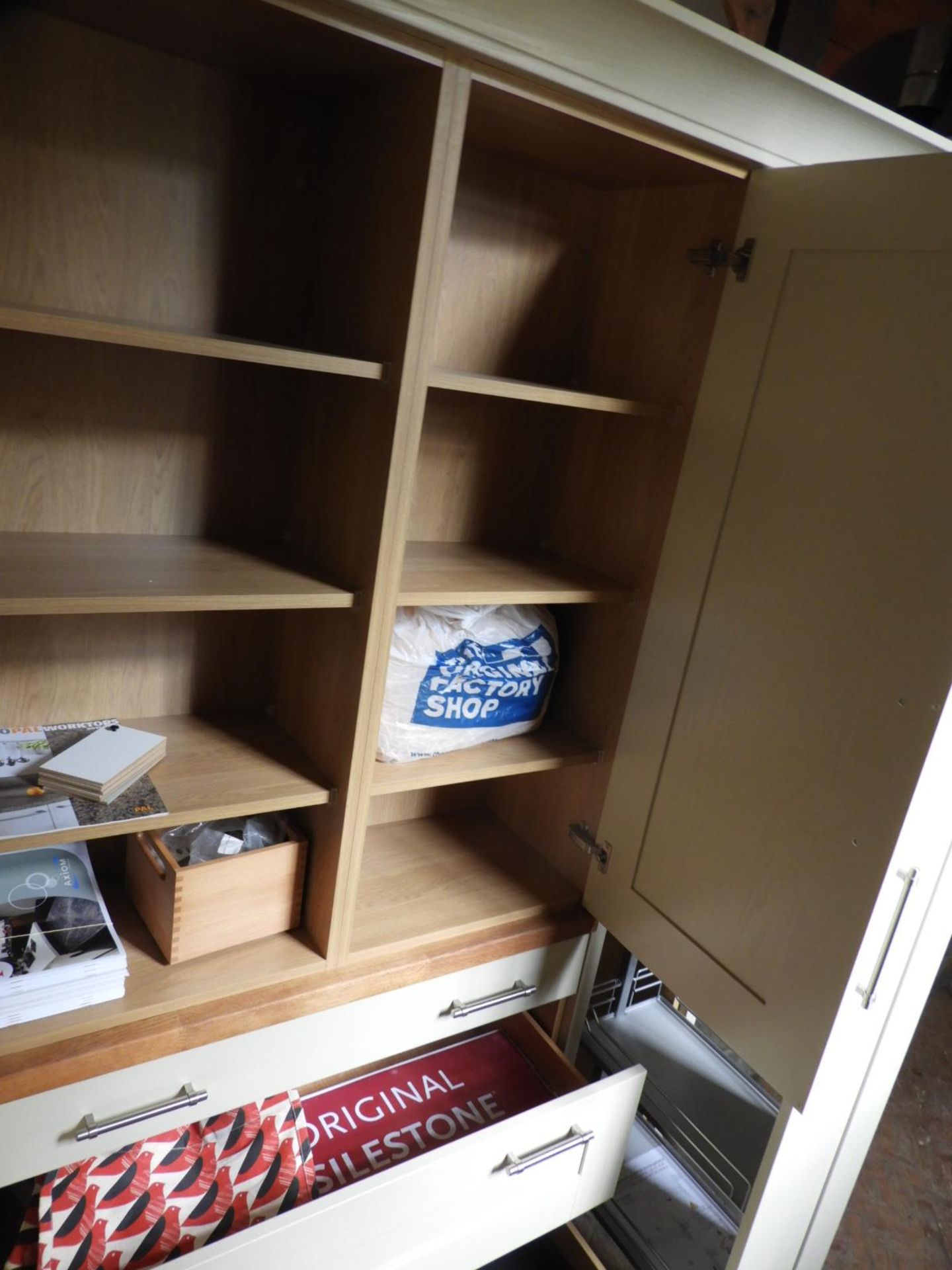 *Larder Storage Unit with Cupboards & Drawers, and Brushed Stainless Steel Handles - Image 3 of 4