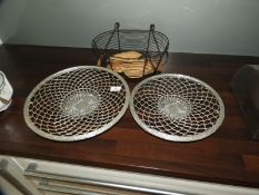 *Two Metal Baskets and a Egg Basket