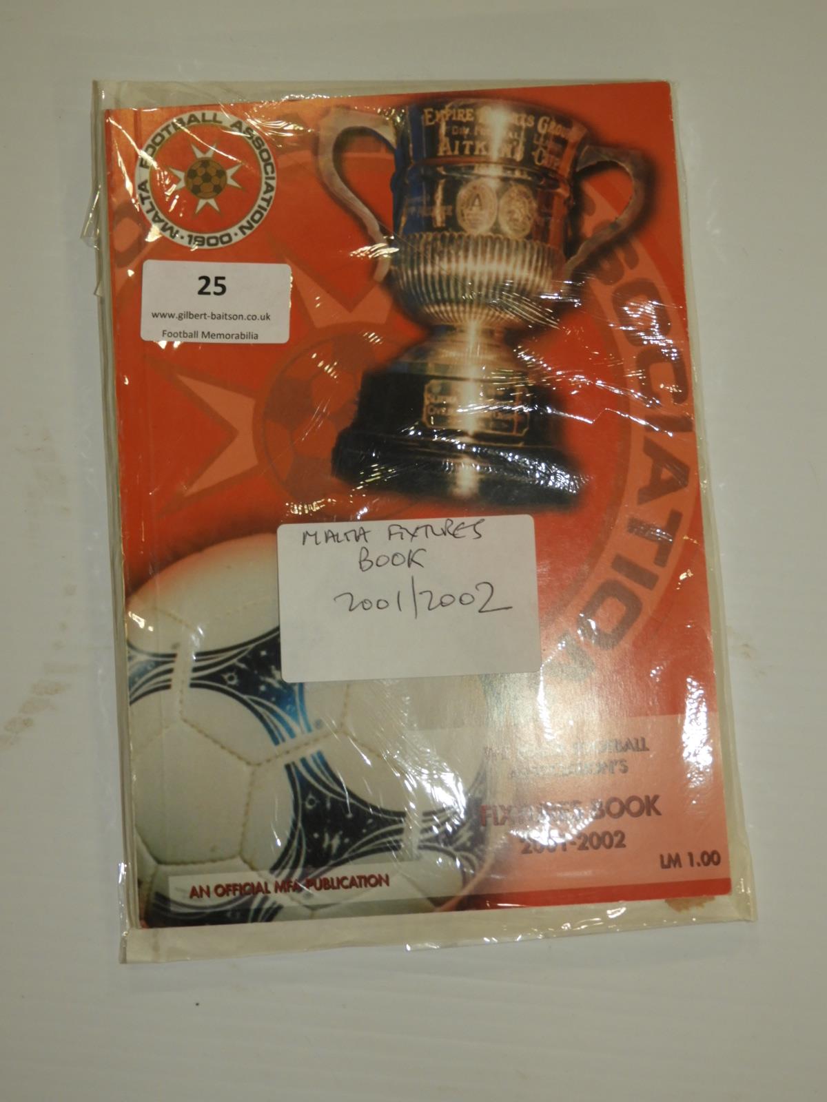 Malta Fixtures Book 2001/02