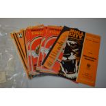 Twelve 1960's+ Hull City Programmes