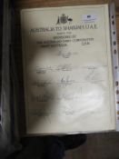 Australia to Sharjah U.A.E. March 1985 all Separately Autographed Items of the Players