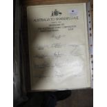 Australia to Sharjah U.A.E. March 1985 all Separately Autographed Items of the Players