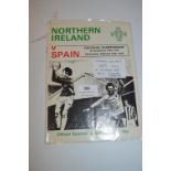 European Championship Northern Ireland vs Spain at Boothferry Park 1972