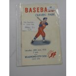 The Old Craven Park Hull 1936 Baseball vs Bradford Sox