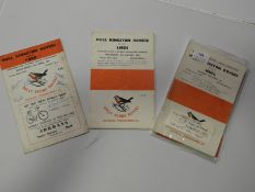 Ten Copies of Late 50's early 60's Hull Kingston Rovers Programmes