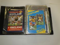 Quantity of 1990's Scotland International Home Programmes in Ring Binder