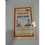 England vs Scotland Souvenir Programme 1953