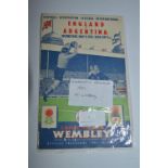 England vs Argentina at Wembley 1951