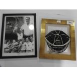 Framed Nat Lofthouse "The Lion of Vienna" 25.05.1952 England 3 Austria 2 Cap Awarded to Him and a