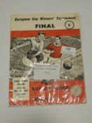 European Cup Winners Cup Final 1962 Programme - Atletico Madrid vs Fiorentina