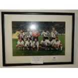 Signed & Framed Photograph of England Squad before Italy Away Game (Very Rare)